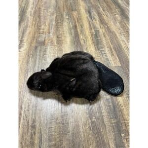 Folkmanis Beaver Hand Puppet Toy Brown, Full Body Realistic Plush